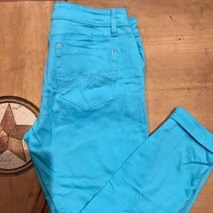 Beautiful sea blue jeans